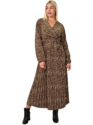 μίντι φόρεμα με μοτίβο animal print πλισέ animal print 25978