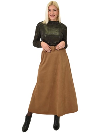 μίντι σουέτ φούστα με ζώνη ταμπά 26169