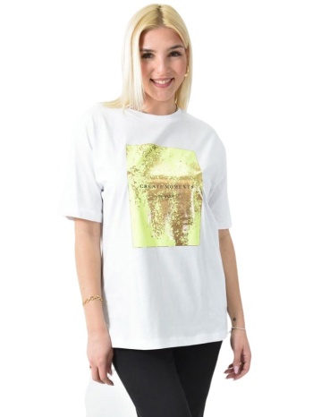 γυναικείο t-shirt με σχέδιο λευκό 26275