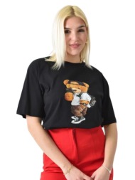 γυναικείο t-shirt με σχέδιο αρκουδάκι μαύρο 26281