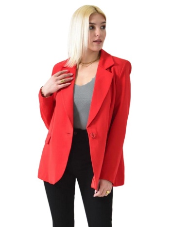 γυναικείο σακάκι με κουμπί κόκκινο 26250