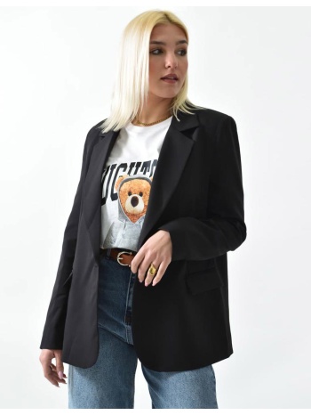 γυναικείο σακάκι με κουμπί μαύρο 26251