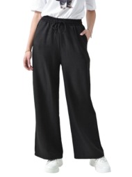 παντελόνι ψηλόμεσο με κορδόνι μαύρο 26311