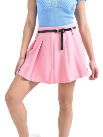 σορτσάκι- φούστα με πιέτες ροζ 26347