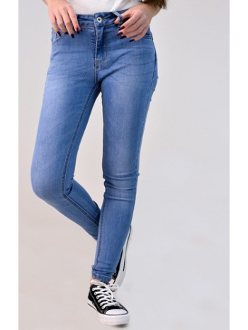 τζιν παντελόνι skinny με κανονική μέση μπλε τζιν 964