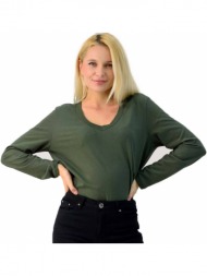 basic μπλούζα με v ...