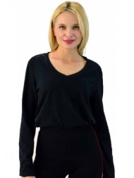 basic μπλούζα με v ...