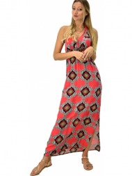 εξώπλατο φόρεμα κοραλί 6831