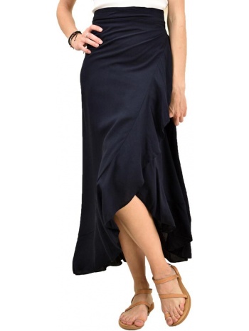 κρουαζέ φούστα με βολάν μπλε σκούρο 11272