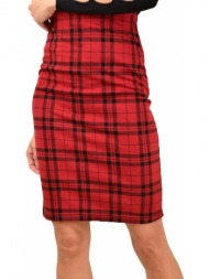 γυναικεία φούστα καρό κόκκινο 13209