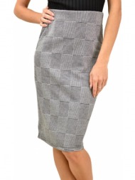 γυναικεία φούστα καρό μαύρο 13214