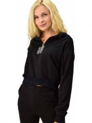 γυναικεία μπλούζα φούτερ με τύπωμα μαύρο 8227
