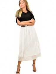 γυναικειό φόρεμα μονόχρωμο λευκό 11697