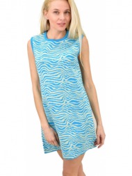γυναικείο πλεκτό φόρεμα κοντό μπλε 14394
