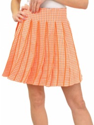 γυναικεία φούστα πλισέ πορτοκαλί 14564