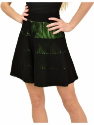 γυναικεία πλεκτή φούστα σε διχρωμία λαχανί 14787