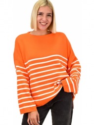 πλεκτό πουλόβερ με ρίγες ...