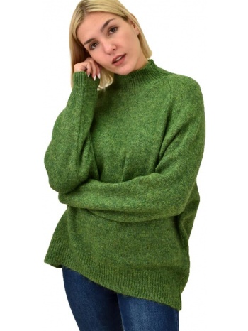 πλεκτό πουλόβερ oversized πράσινο 17949