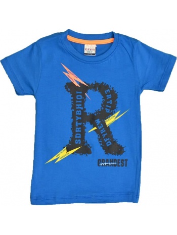παιδική μπλούζα με στάμπα μπλε 15651