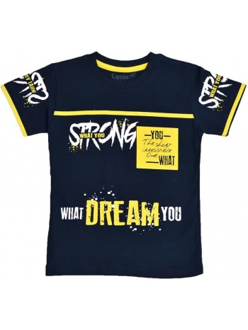 παιδική μπλούζα με τύπωμα strong μπλε σκούρο 16036