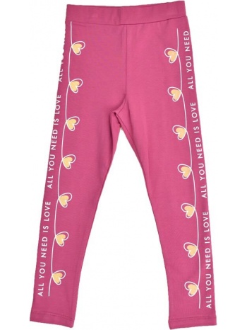 παιδικό κολάν με τύπωμα καρδιές μωβ 16497