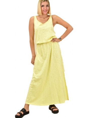γυναικείο φόρεμα με αθλητική και εσωτερικό λάστιχο κίτρινο