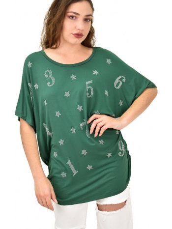 γυναικεία μπλούζα για μεγάλα μεγέθη πράσινο 15195