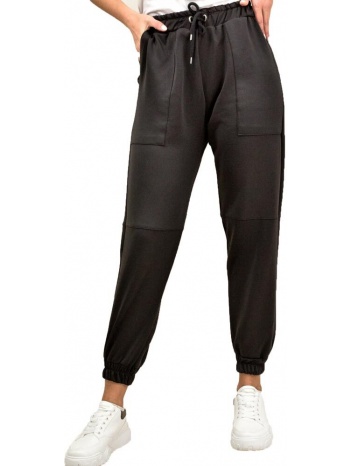 γυναικείο παντελόνι με λάστιχο μαύρο 8914