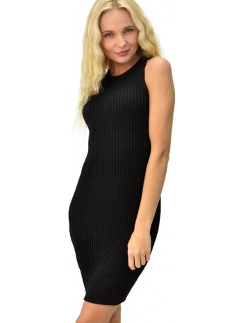 γυναικείο φόρεμα εφαρμοστό μαύρο 9506