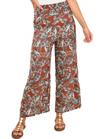 γυναικεία παντελόνα με σχέδιο κανελί 11164