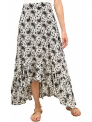 mάξι φούστα με βολάν και ...