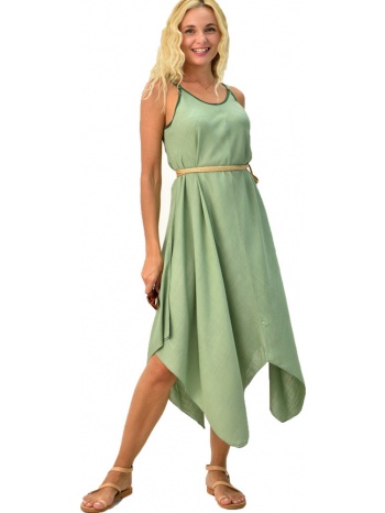 γυναικείο φόρεμα με μύτες πράσινο 4358