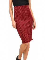 γυναικεία φούστα καρό κόκκινο 13211