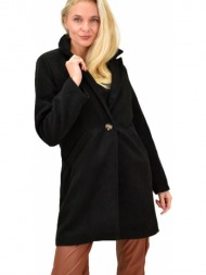 γυναικείο παλτό με γιακά μαύρο 13303