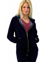 βελουτέ ζακέτα μπλε ...