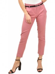 γυναικείο παντελόνι με λεπτό ζωνάκι ροζ 13850