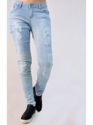 τζιν με μπαλώματα μπλε τζιν 585