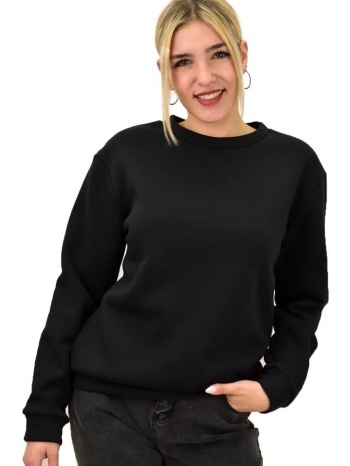 μπλούζα φούτερ basic μαύρο 204