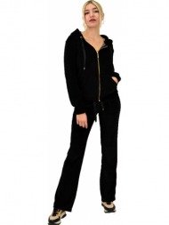 βελούδινη φόρμα σετ μαύρο 34