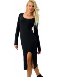 φόρεμα midi με άνοιγμα ...