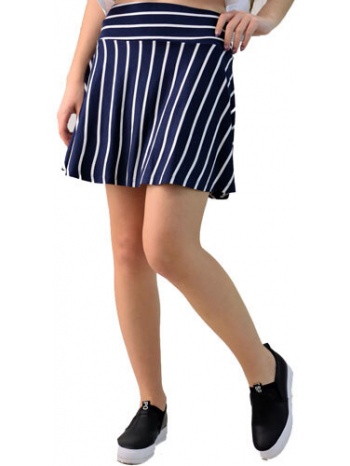 φούστα ριγέ μίνι μπλε 732
