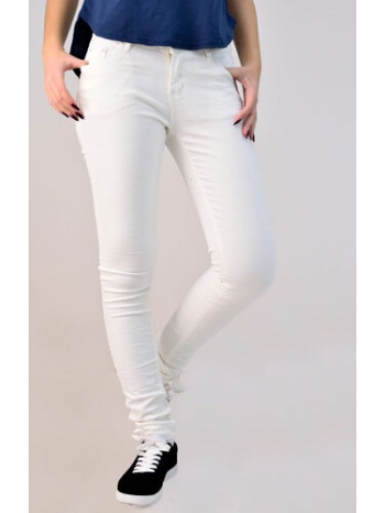 υφασμάτινο παντελόνι λευκό 908