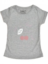 παιδική μπλούζα με σχέδιο κεράσι γκρι μελάνζ 16368