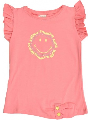 παιδική μπλούζα με τύπωμα και στρας ροζ 16386