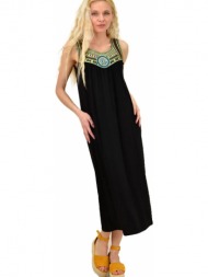 γυναικείο φόρεμα κεντητό μαύρο 14987