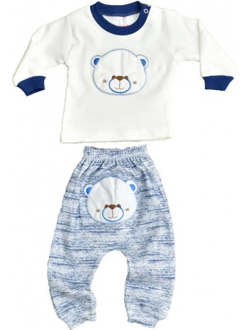 βρεφικό σετ με αρκουδάκι μπλε 15180