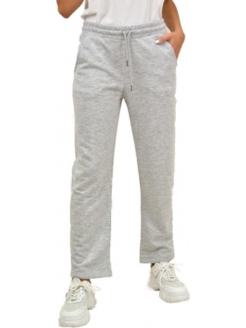 παντελόνι jogger με φαρδύ μπατζάκι γκρι 17534