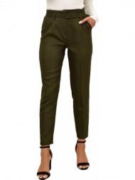 παντελόνι με πιέτες και ζώνη χακί 17628