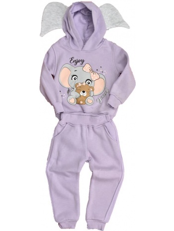 παιδικό σετ με σχέδιο ελέφαντα λιλά 17059