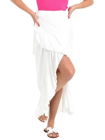 φούστα μονόχρωμη σχέδιο εκρού 26563